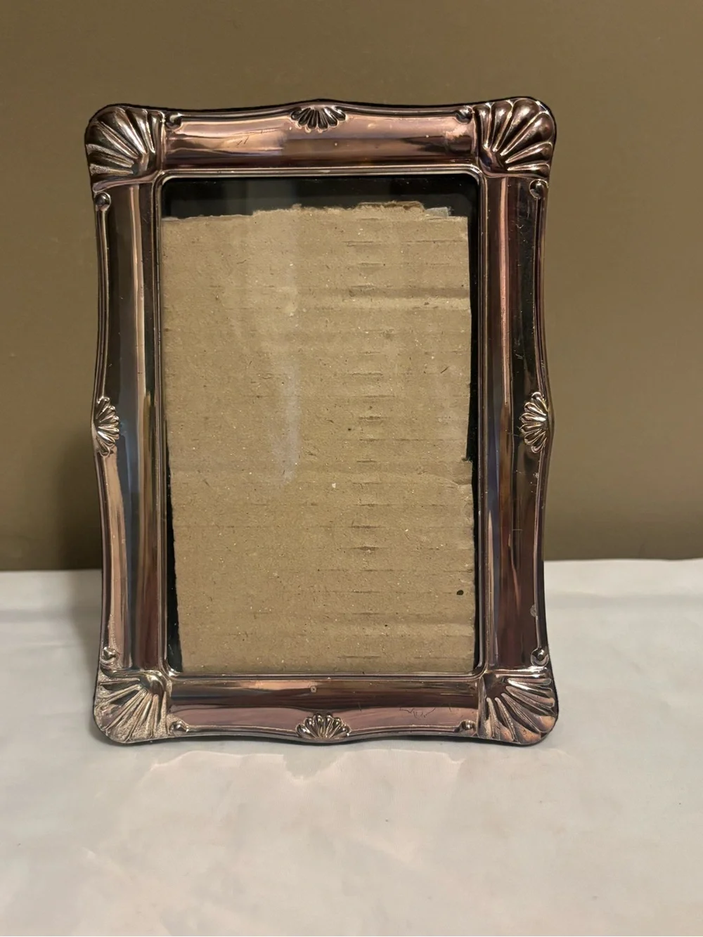 Ornate Silver-Tone Decorative Photo Frame